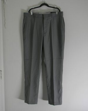 Nickel & Iron Dark Gray Mens Dress Slacks Pants 34 x 30 Stretch Wicking Flex NWT